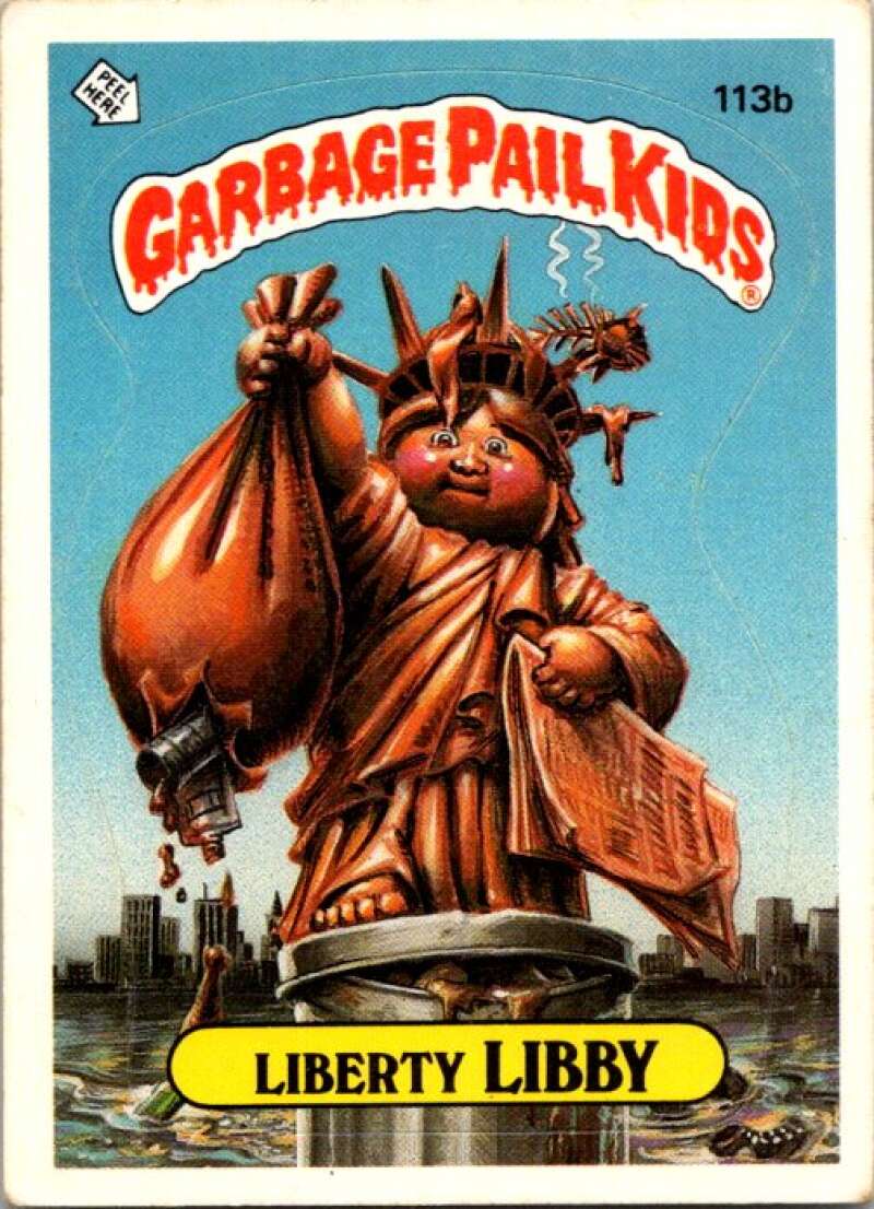 1986 Topps Garbage Pail Kids Series 3 #113b Liberty Libby V72863 Image 1