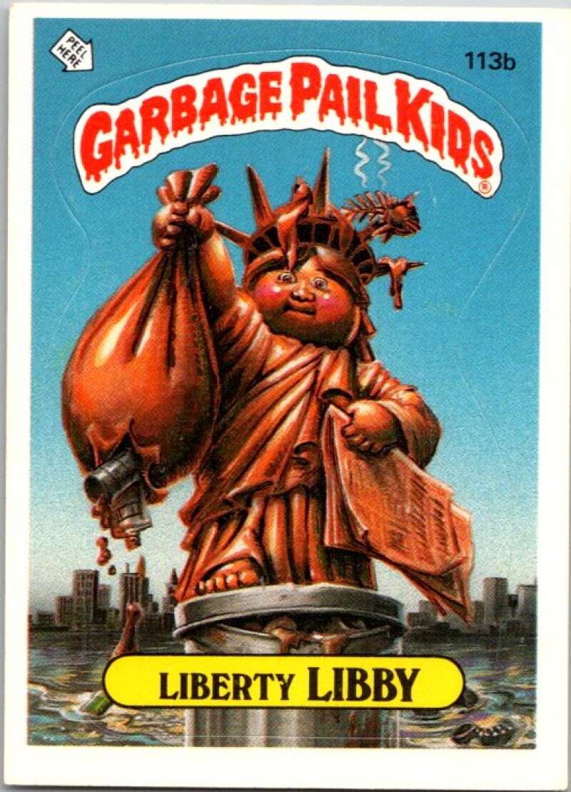 1986 Topps Garbage Pail Kids Series 3 #113b Liberty Libby V72864 Image 1