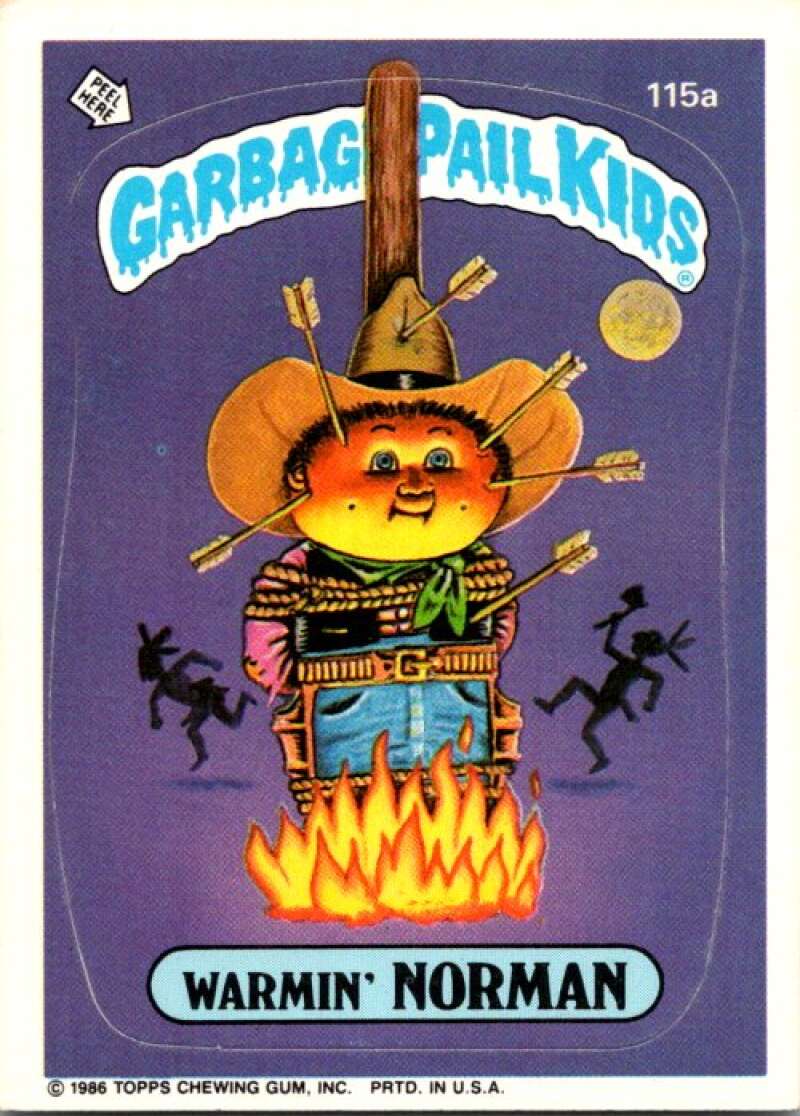 1986 Topps Garbage Pail Kids Series 3 #115b Warmin' Norman V72870 Image 1