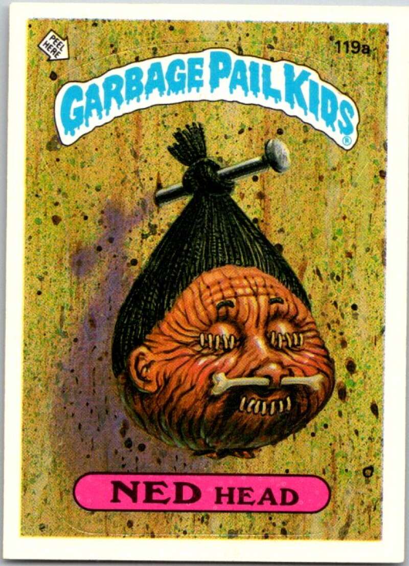 1986 Topps Garbage Pail Kids Series 3 #119a Ned Head V72880 Image 1