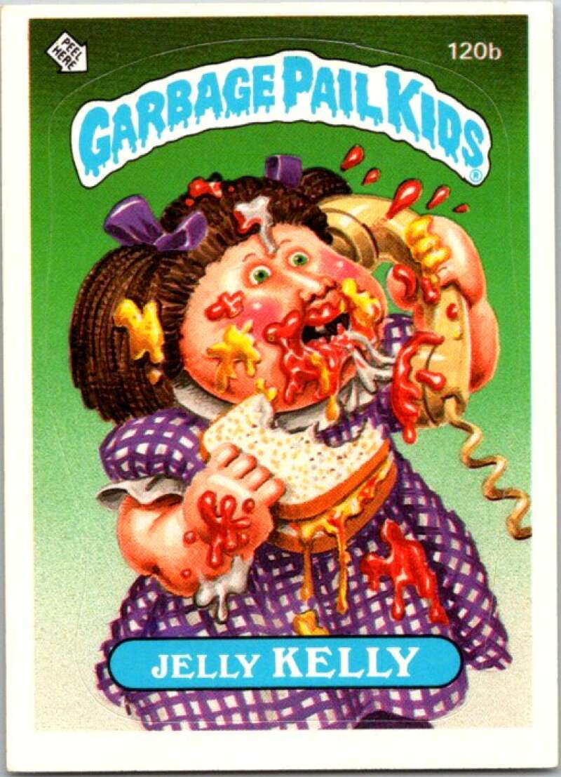 1986 Topps Garbage Pail Kids Series 3 #120b Jelly Kelly V72883 Image 1