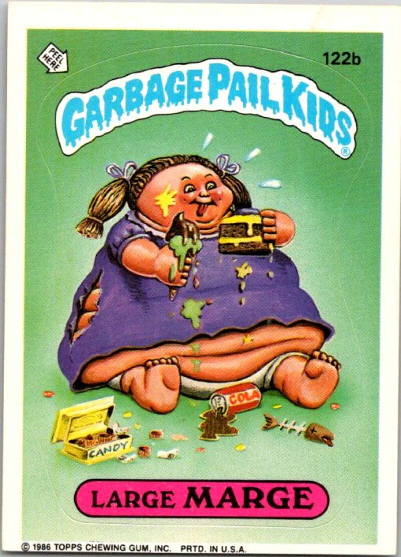 1986 Topps Garbage Pail Kids Series 3 #122b Large Marge V72886 Image 1