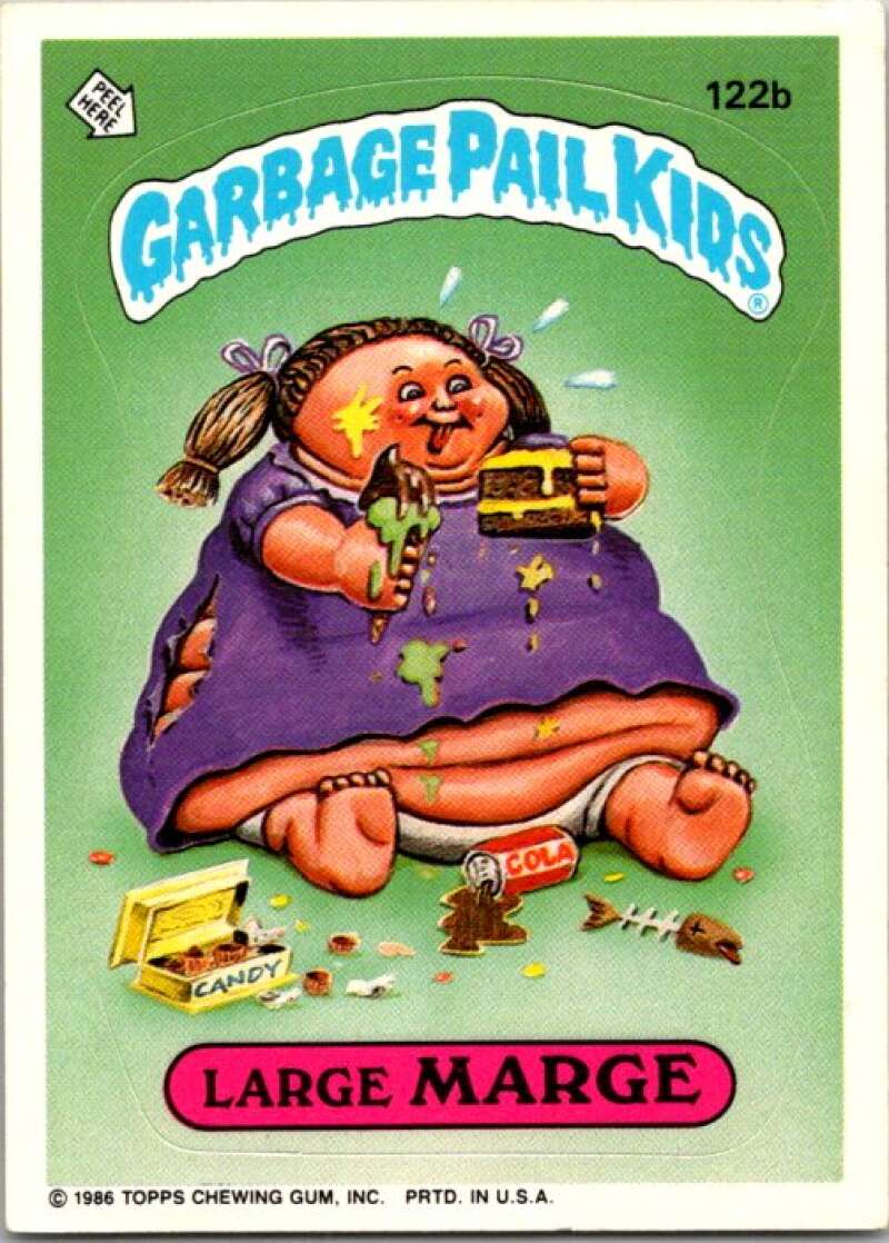 1986 Topps Garbage Pail Kids Series 3 #122b Large Marge V72888 Image 1