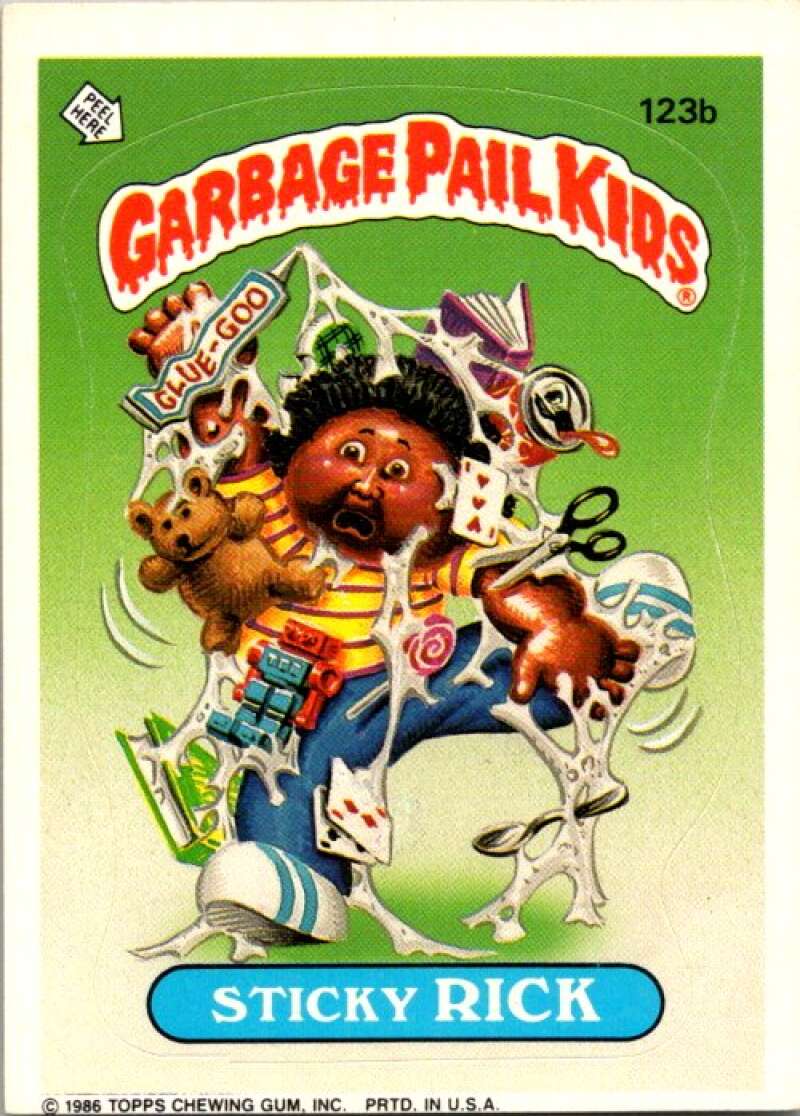 1986 Topps Garbage Pail Kids Series 3 #123b Sticky Rick V72891 Image 1