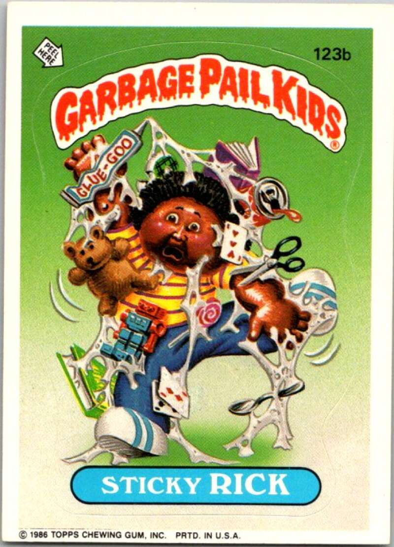 1986 Topps Garbage Pail Kids Series 3 #123b Sticky Rick V72892 Image 1