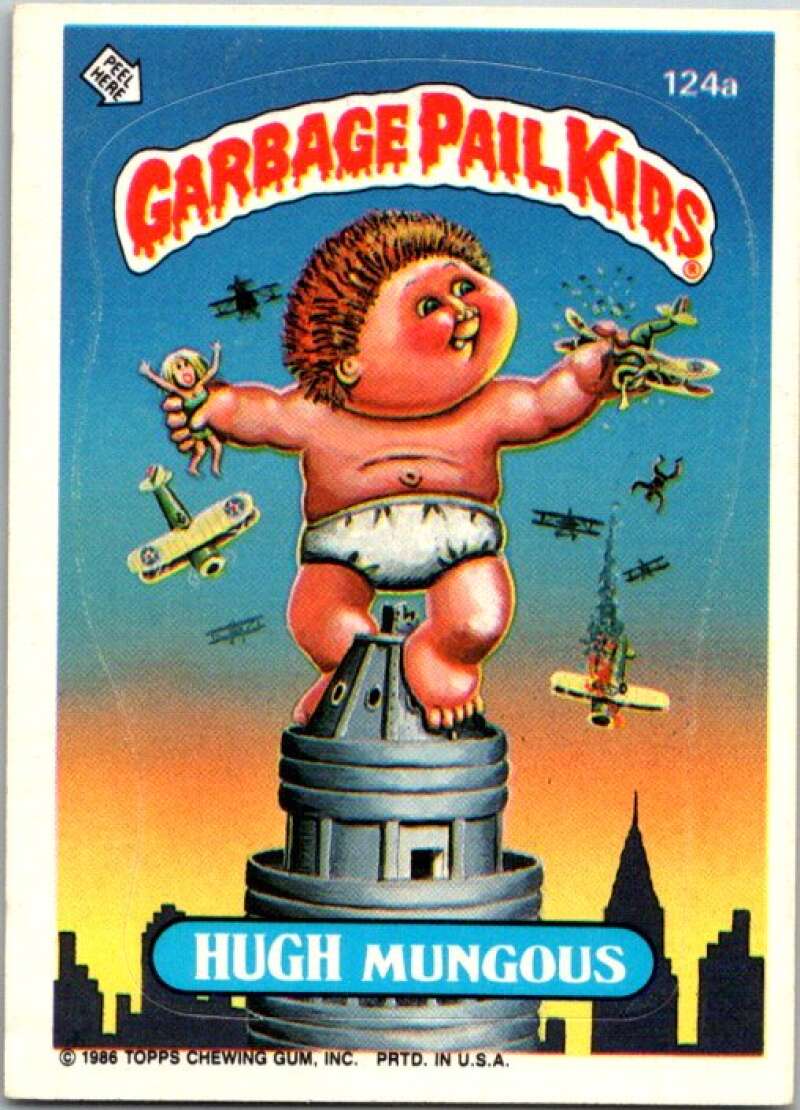 1986 Topps Garbage Pail Kids Series 3 #124a Hugh Mungous V72893 Image 1