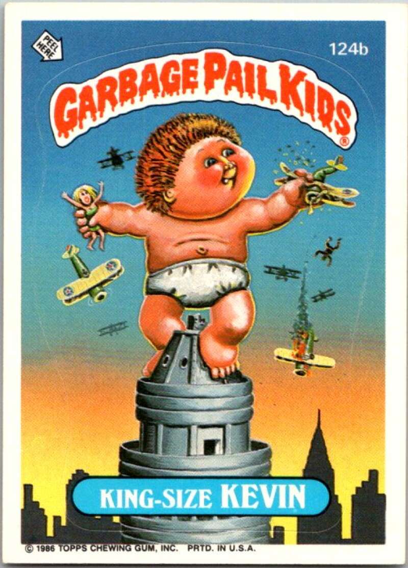 1986 Topps Garbage Pail Kids Series 3 #124b King-Size Kevin V72894 Image 1