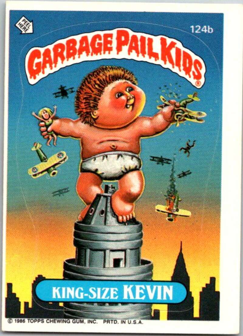 1986 Topps Garbage Pail Kids Series 3 #124b King-Size Kevin V72895 Image 1
