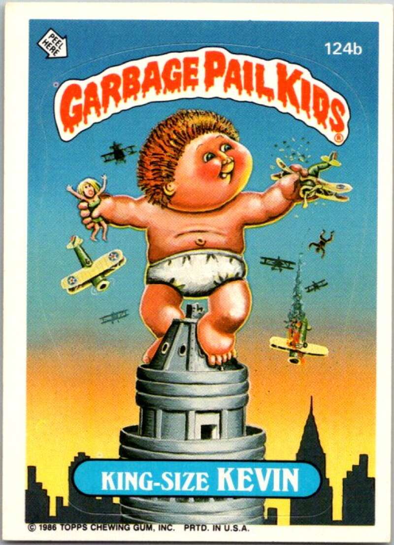 1986 Topps Garbage Pail Kids Series 3 #124b King-Size Kevin V72897 Image 1