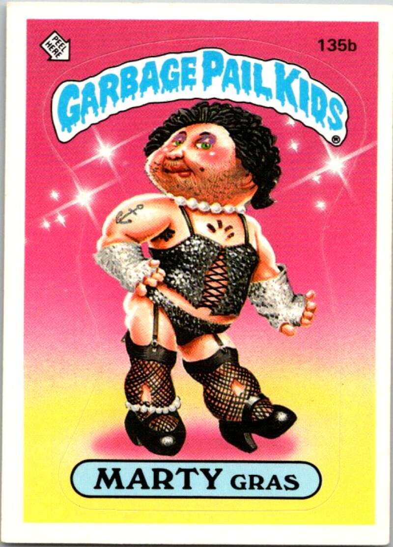 1986 Topps Garbage Pail Kids Series 4 #135B Marty Gras V72905 Image 1