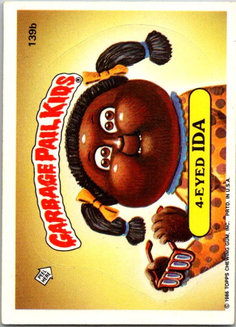 1986 Topps Garbage Pail Kids Series 4 #139B 4-Eyed Ida V72907 Image 1