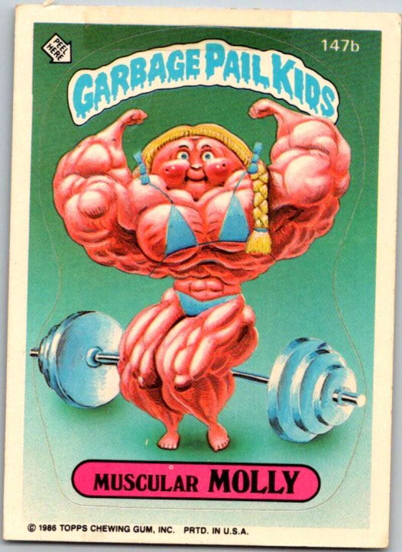 1986 Topps Garbage Pail Kids Series 4 #147B Muscular Molly V72911 Image 1