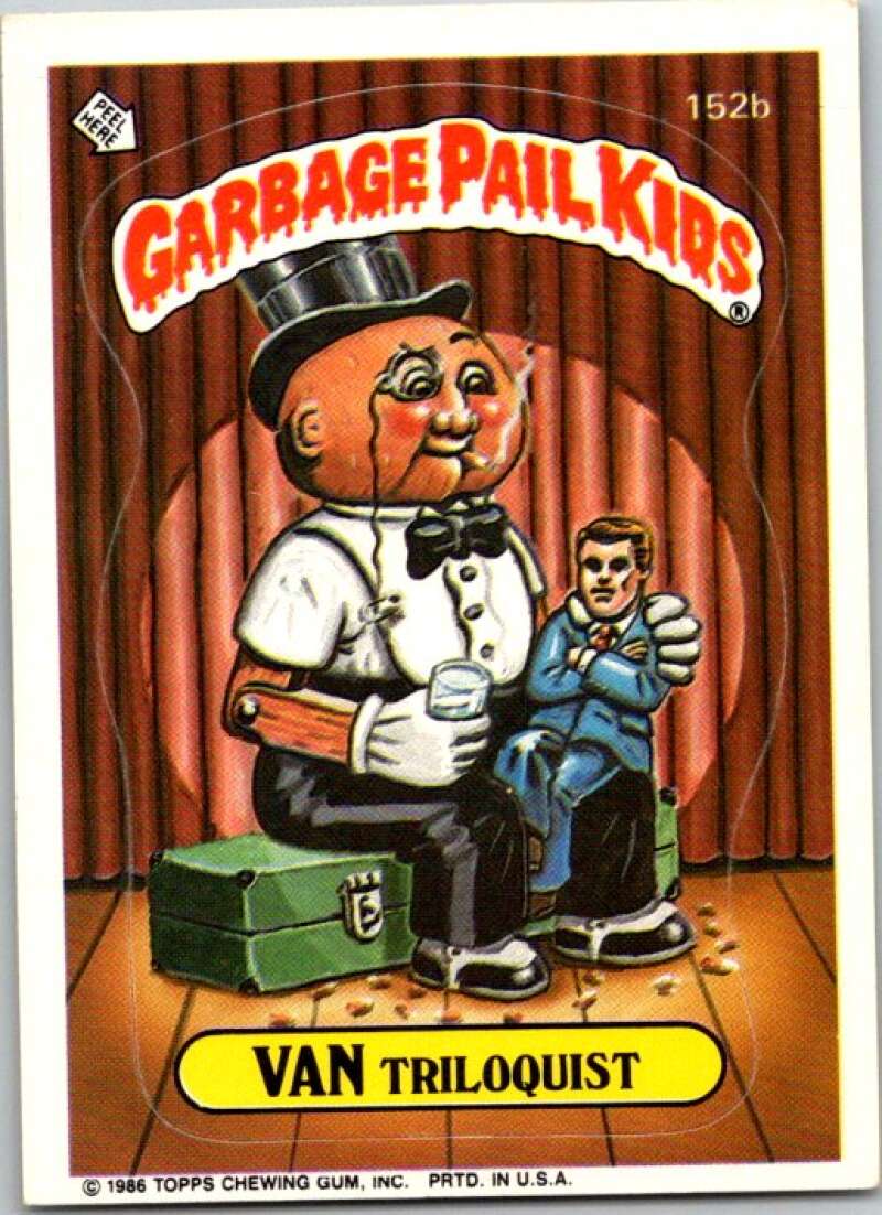 1986 Topps Garbage Pail Kids Series 4 #152B Van Triloquist V72916 Image 1
