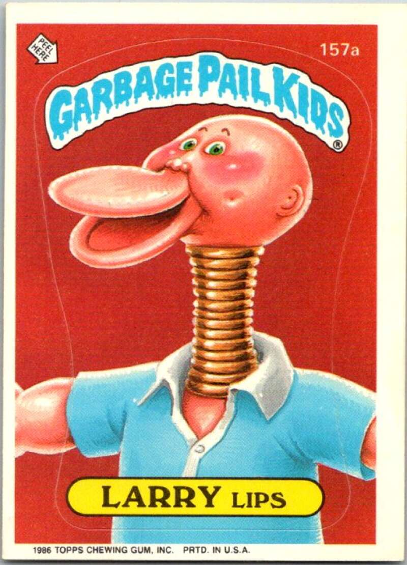 1986 Topps Garbage Pail Kids Series 4 #157A Larry Lips V72920 Image 1