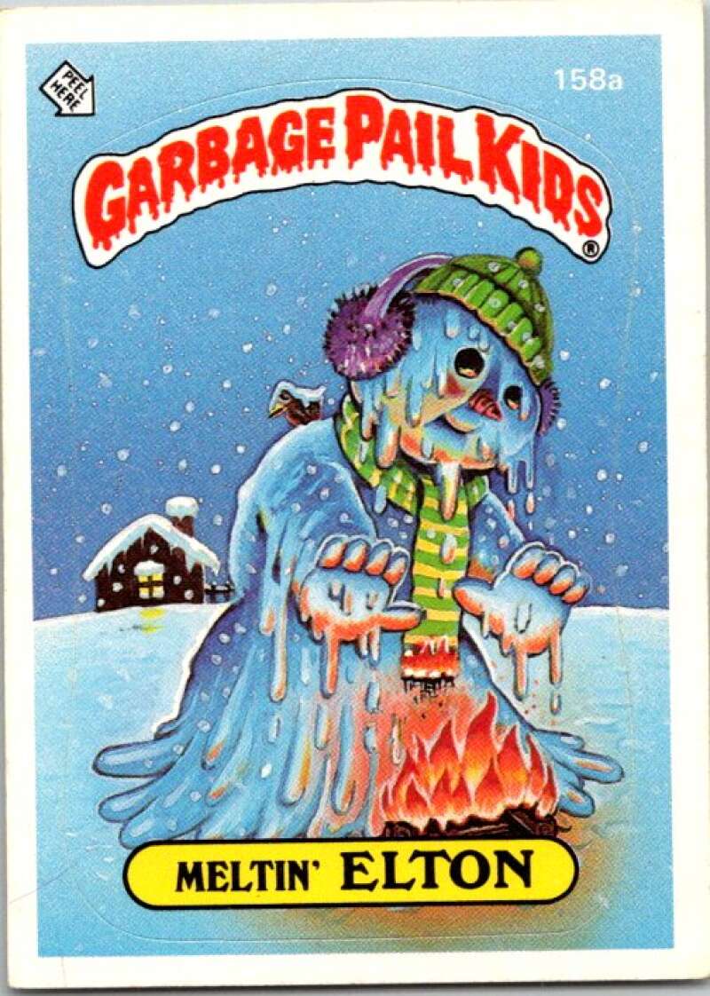1986 Topps Garbage Pail Kids Series 4 #158A Meltin' Elton V72921 Image 1