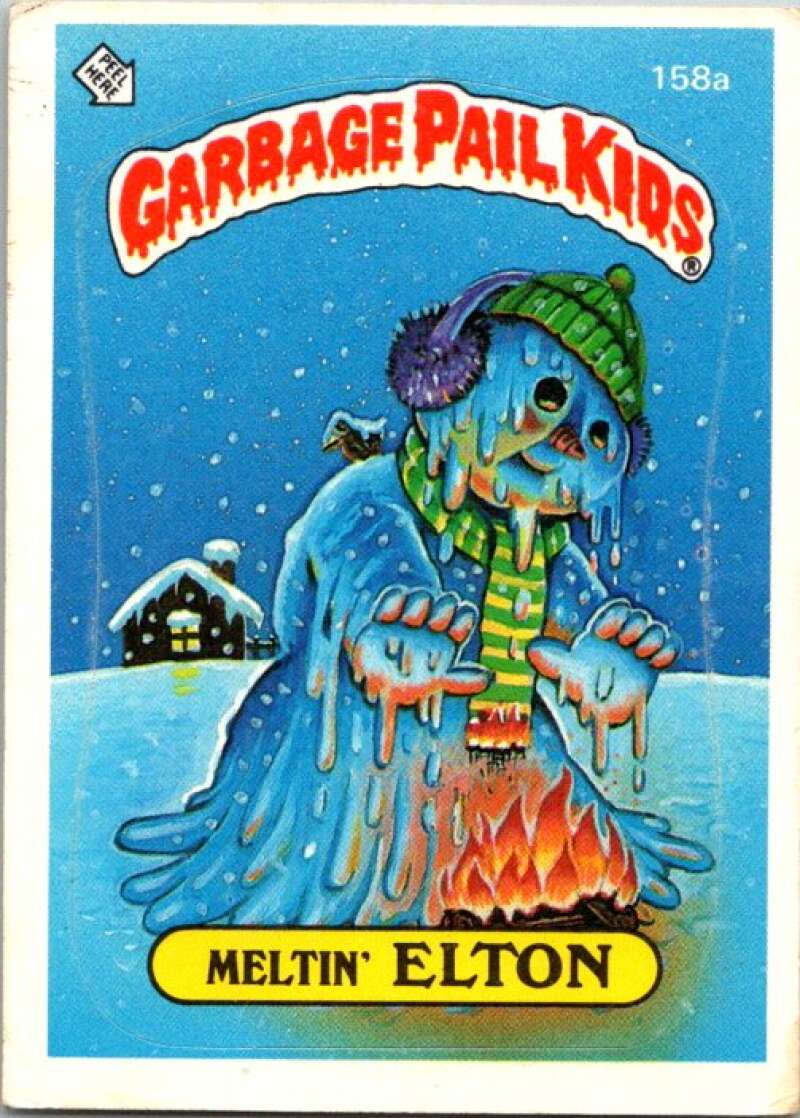 1986 Topps Garbage Pail Kids Series 4 #158A Meltin' Elton V72922 Image 1