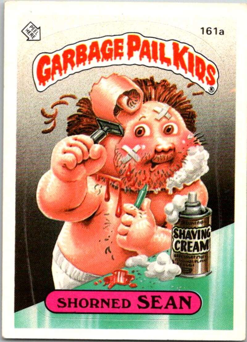 1986 Topps Garbage Pail Kids Series 4 #161A Shorned Sean V72924 Image 1