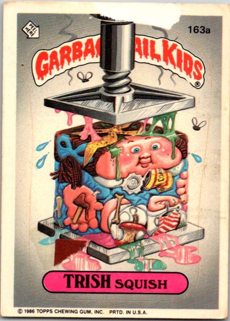 1986 Topps Garbage Pail Kids Series 4 #163A Trish Squish V72928 Image 1