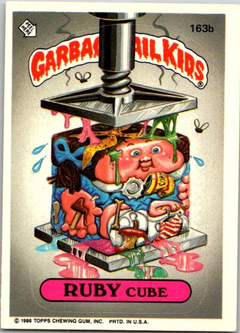 1986 Topps Garbage Pail Kids Series 4 #163B Ruby Cube V72929 Image 1