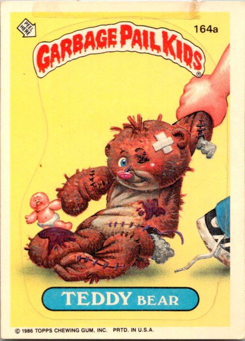 1986 Topps Garbage Pail Kids Series 4 #164A Teddy Bear V72930 Image 1