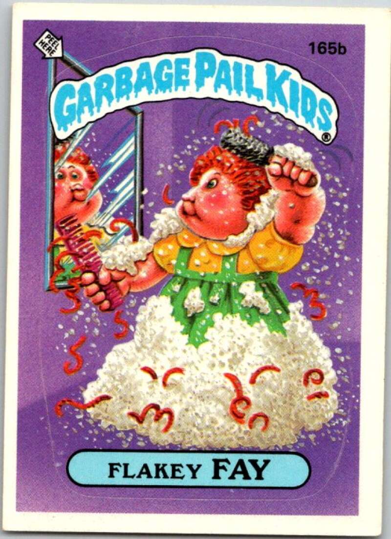 1986 Topps Garbage Pail Kids Series 4 #165B Flakey Fay V72932 Image 1