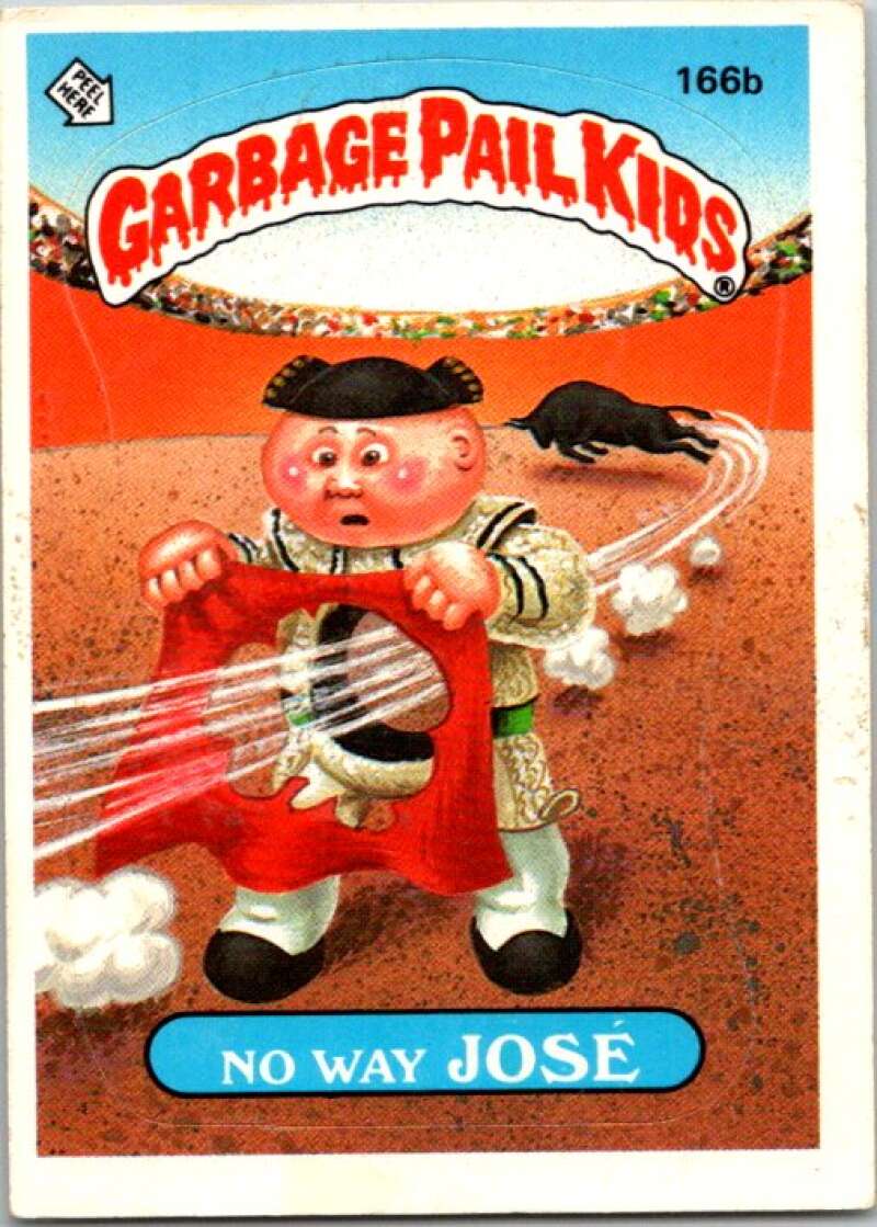 1986 Topps Garbage Pail Kids Series 4 #166B No Way Jose V72933 Image 1