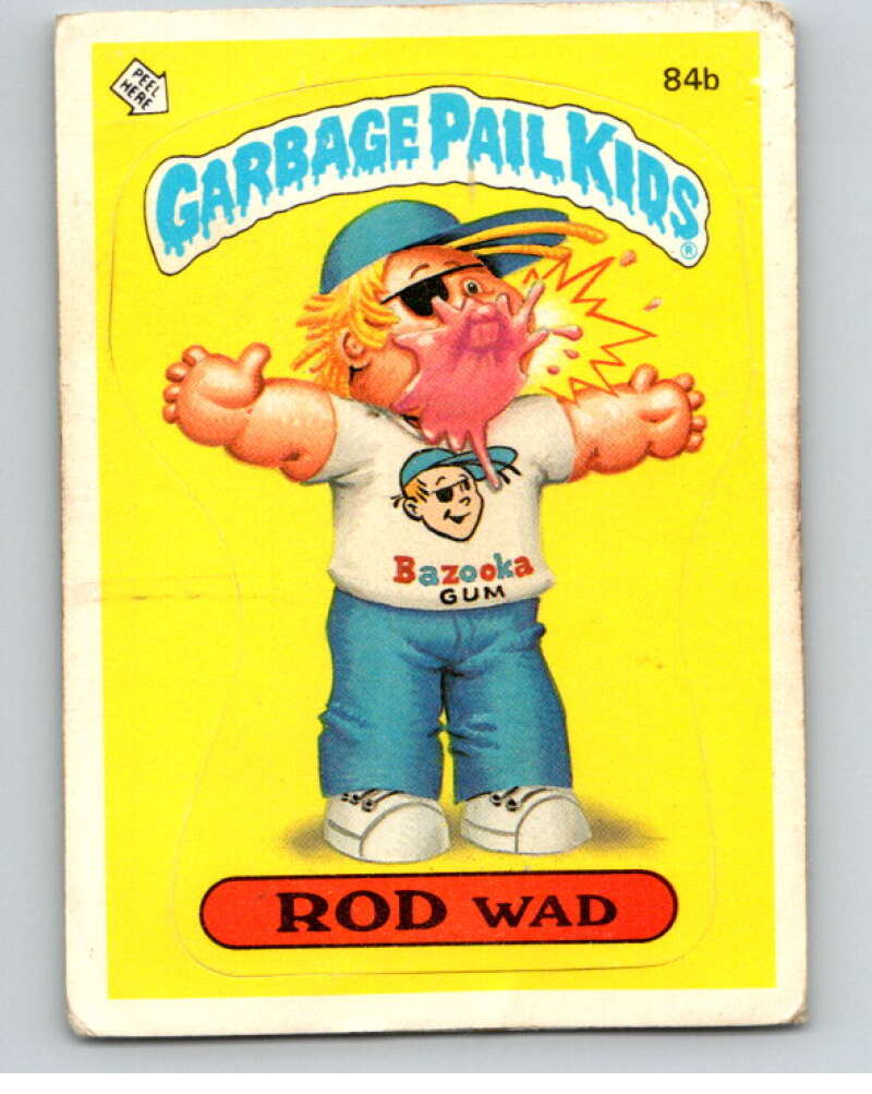 1986 Topps Garbage Pail Kids Series 3 #84b Rod Wad V72960 Image 1