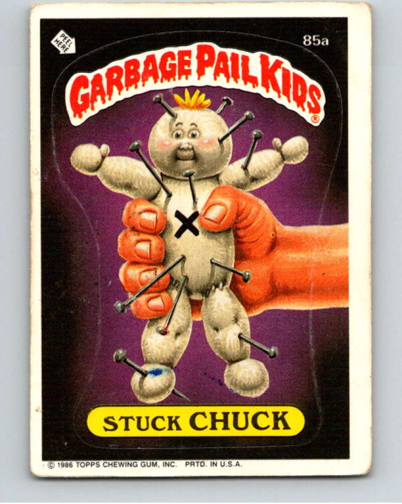 1986 Topps Garbage Pail Kids Series 3 #85a Stuck Chuck V72961 Image 1