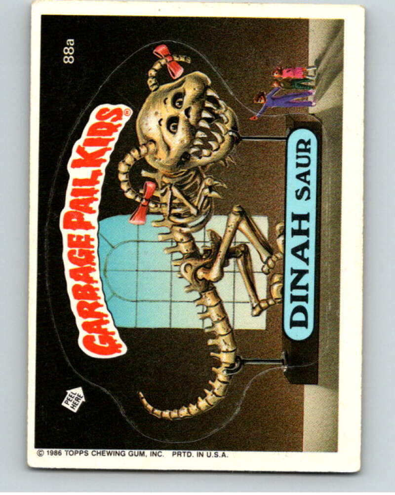 1986 Topps Garbage Pail Kids Series 3 #88a Dinah Saur V72968 Image 1