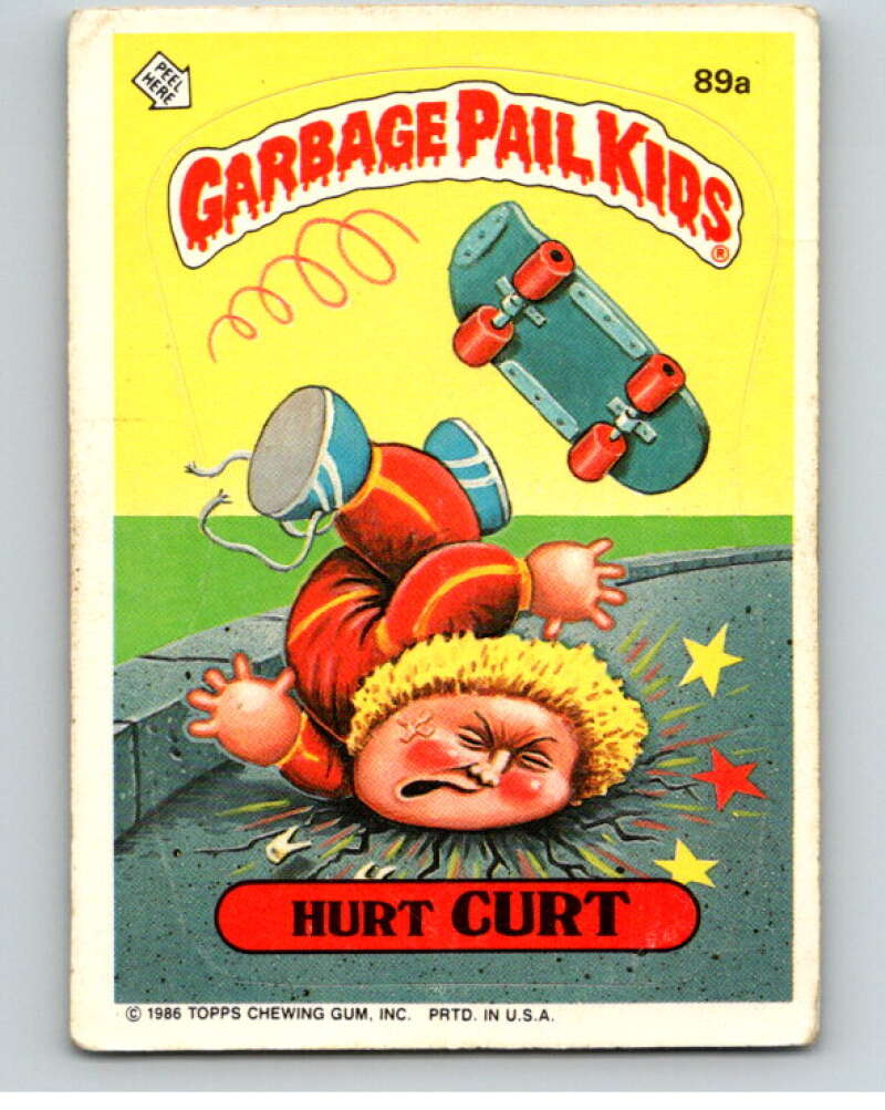 1986 Topps Garbage Pail Kids Series 3 #89a Hurt Curt V72970 Image 1