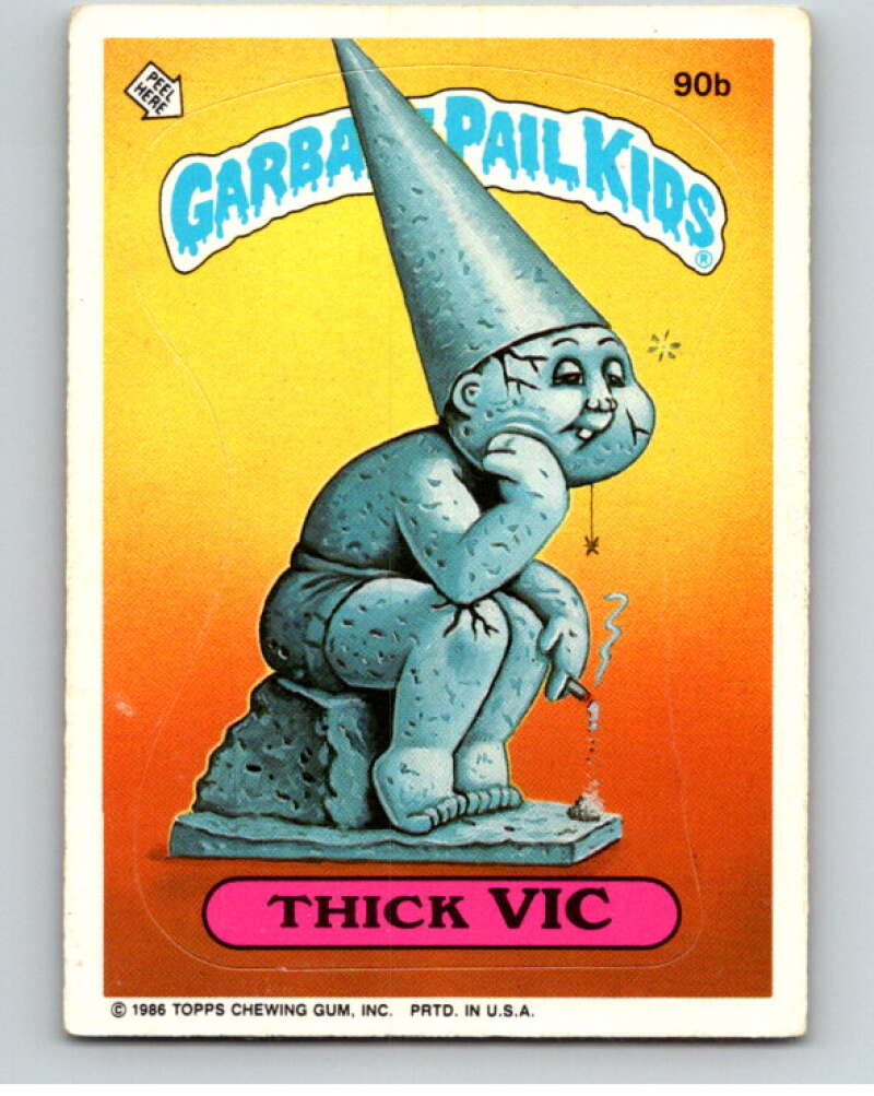 1986 Topps Garbage Pail Kids Series 3 #90b Thick Vic V72973 Image 1