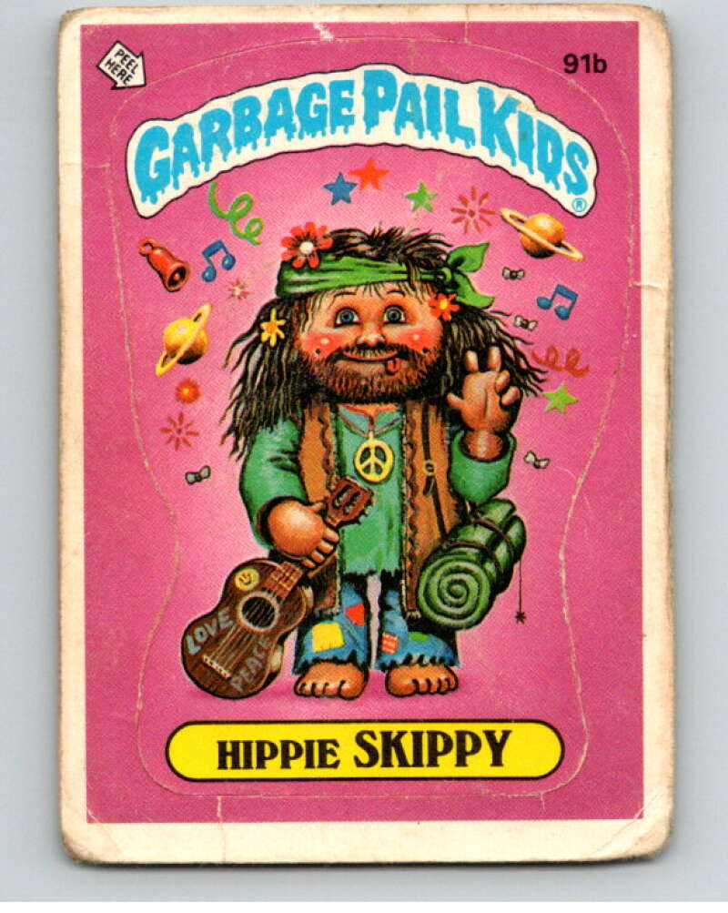1986 Topps Garbage Pail Kids Series 3 #91b Hippie Skippy V72975 Image 1