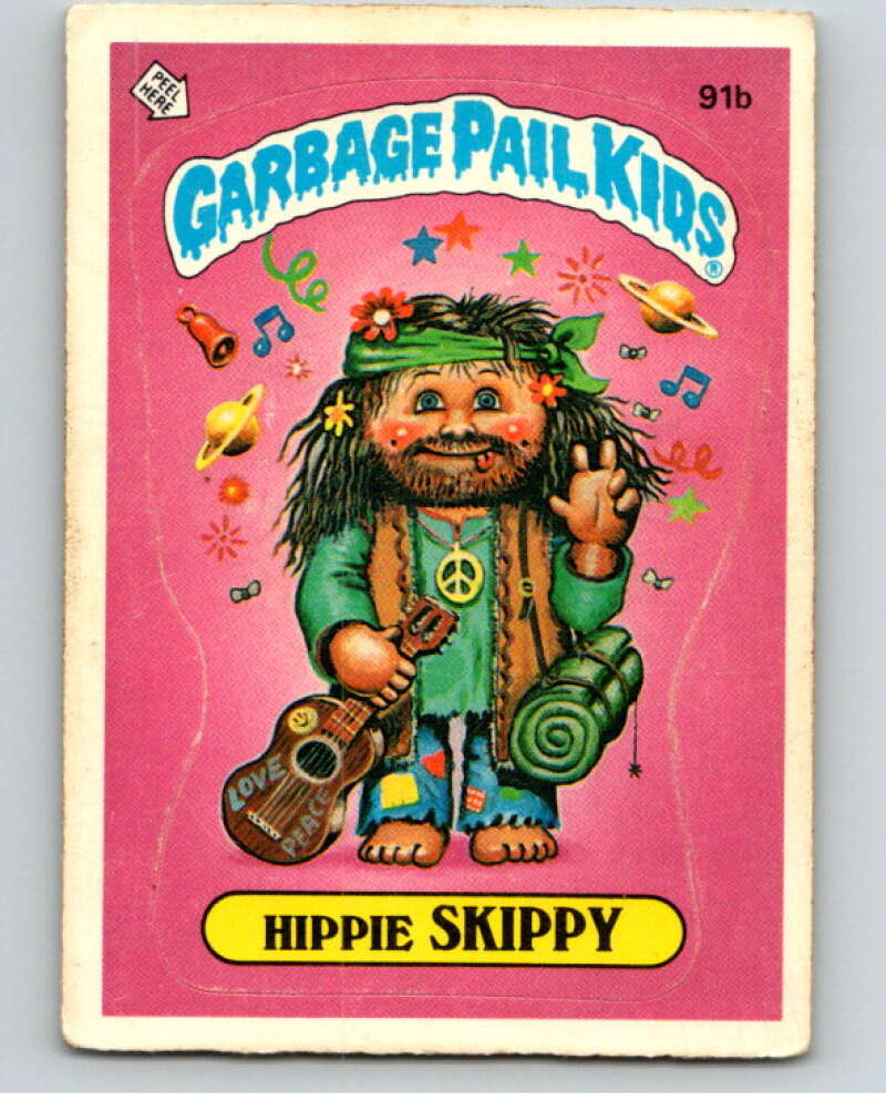 1986 Topps Garbage Pail Kids Series 3 #91b Hippie Skippy V72976 Image 1