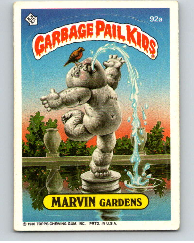 1986 Topps Garbage Pail Kids Series 3 #92a Marvin Gardens V72977 Image 1