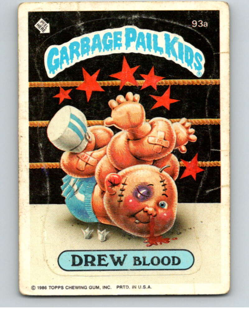 1986 Topps Garbage Pail Kids Series 3 #93a Drew Blood V72981 Image 1