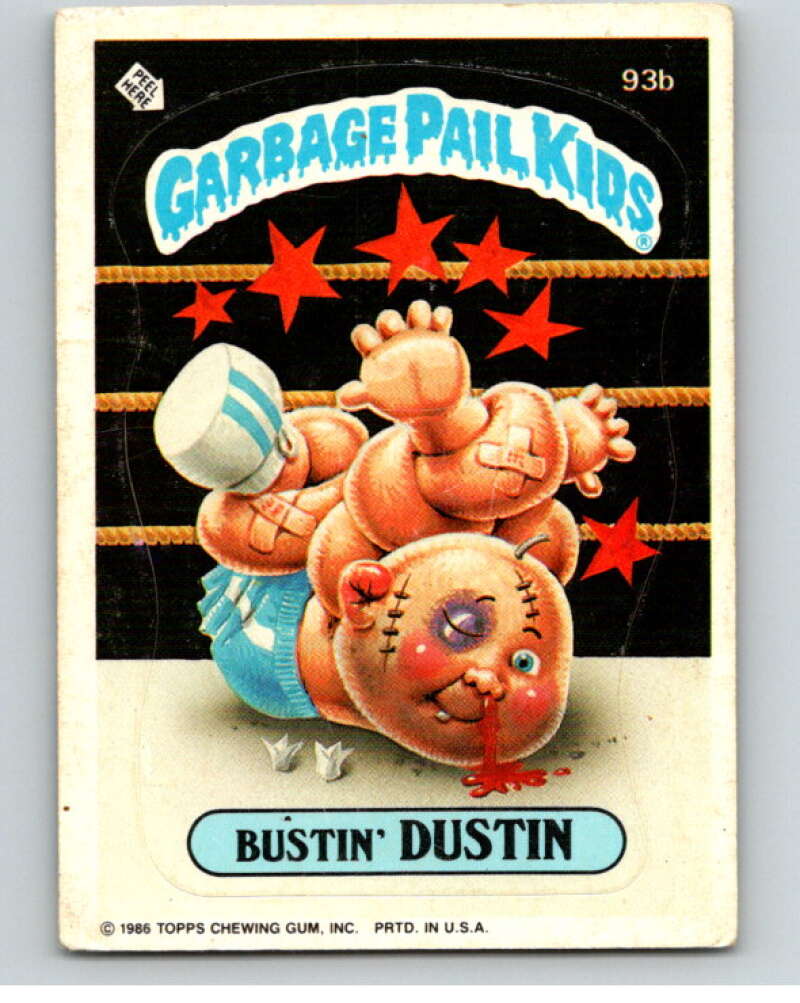 1986 Topps Garbage Pail Kids Series 3 #93b Bustin' Dustin V72983 Image 1