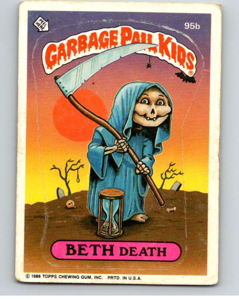 1986 Topps Garbage Pail Kids Series 3 #95b Beth Death V72988 Image 1