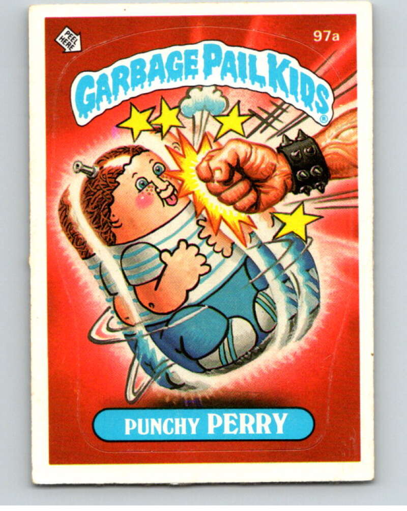 1986 Topps Garbage Pail Kids Series 3 #97a Punchy Perry V72991 Image 1
