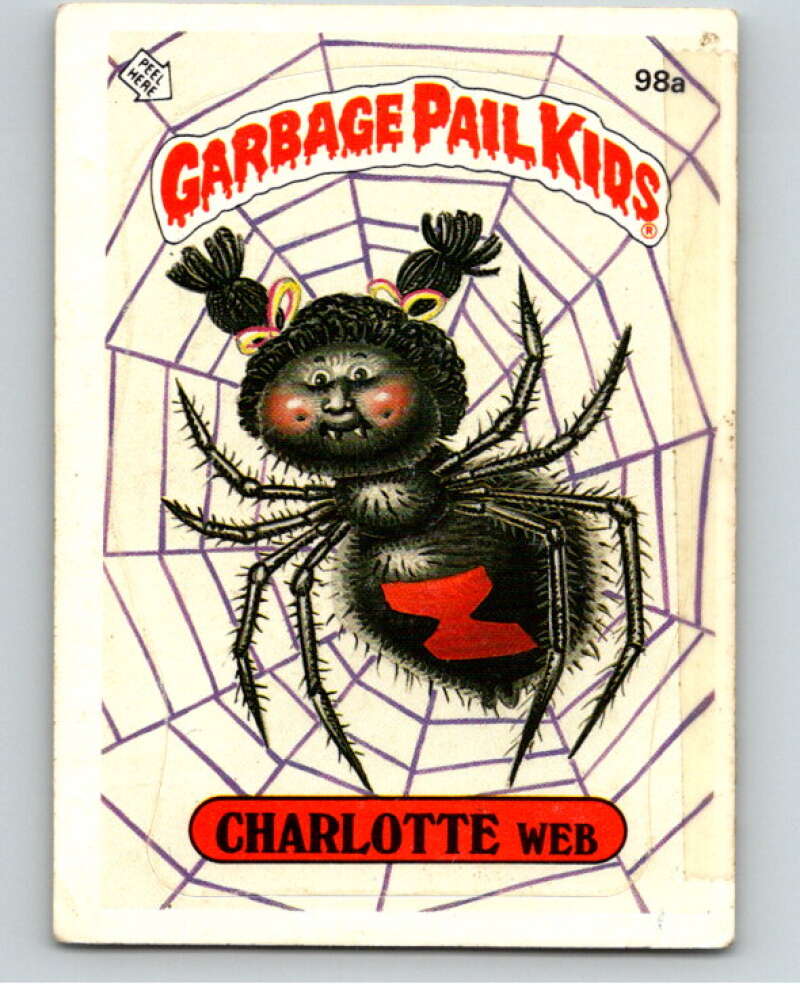 1986 Topps Garbage Pail Kids Series 3 #98a Charlotte Web V72993 Image 1