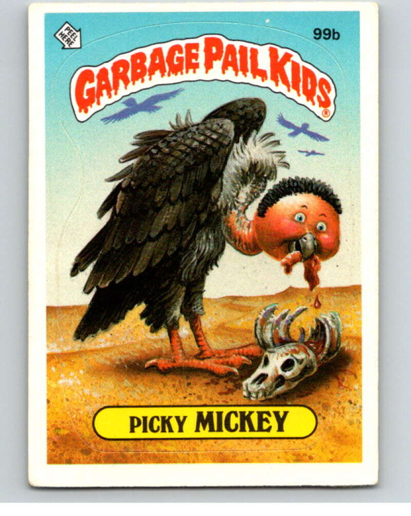 1986 Topps Garbage Pail Kids Series 3 #99b Picky Mickey V72996 Image 1