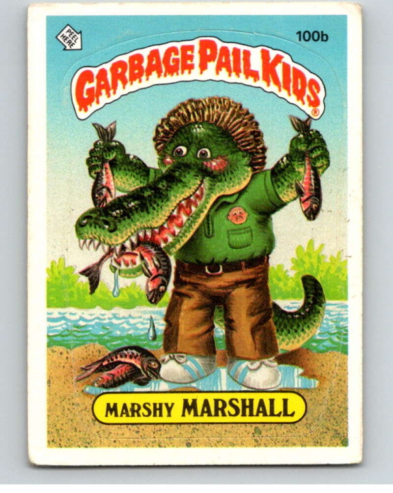 1986 Topps Garbage Pail Kids Series 3 #100b Marshy Marshall V72998 Image 1