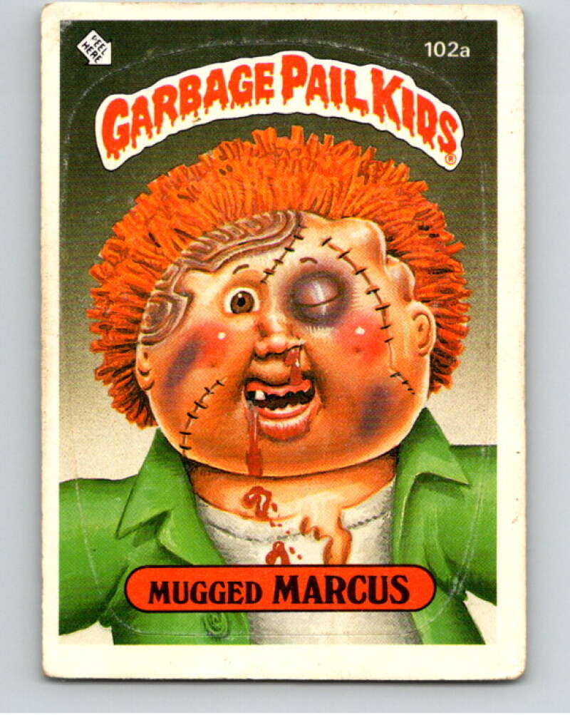 1986 Topps Garbage Pail Kids Series 3 #102a Mugged Marcus V73001 Image 1