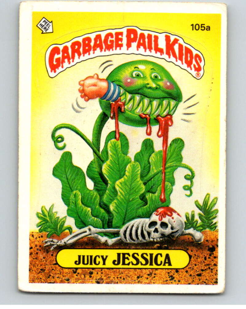 1986 Topps Garbage Pail Kids Series 3 #105a Juicy Jessica V73008 Image 1
