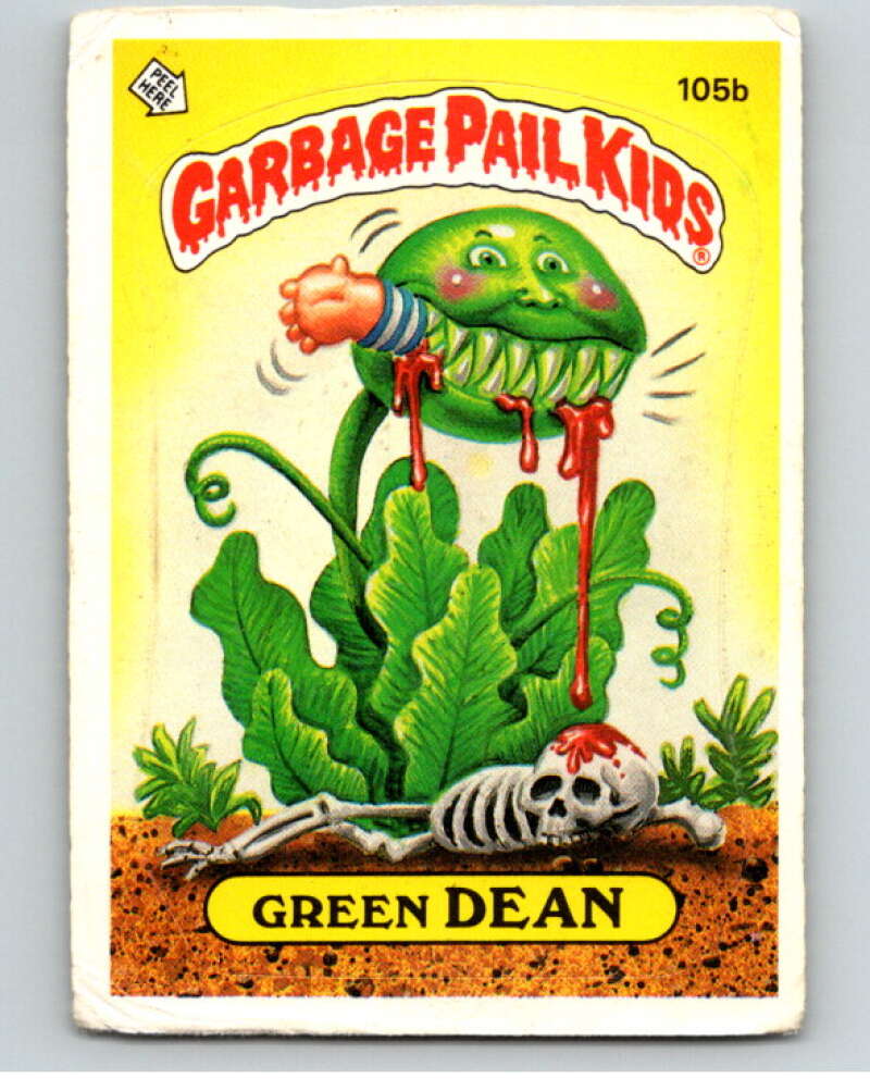 1986 Topps Garbage Pail Kids Series 3 #105b Green Dean V73009 Image 1