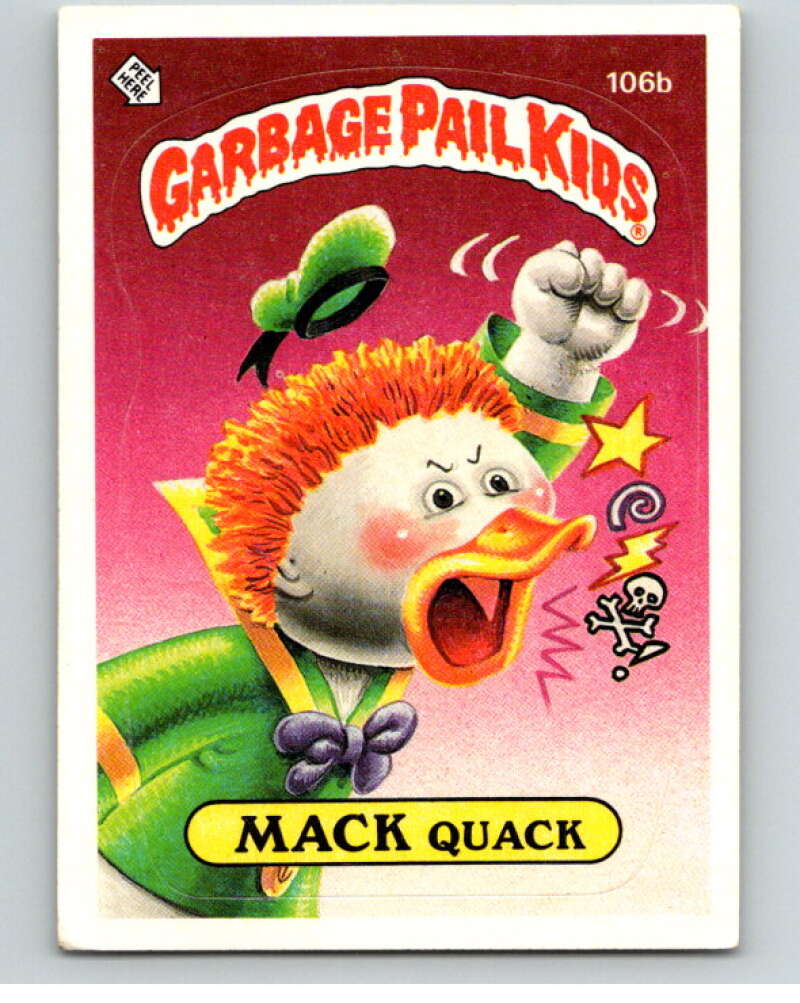 1986 Topps Garbage Pail Kids Series 3 #106b Mack Quack V73011 Image 1