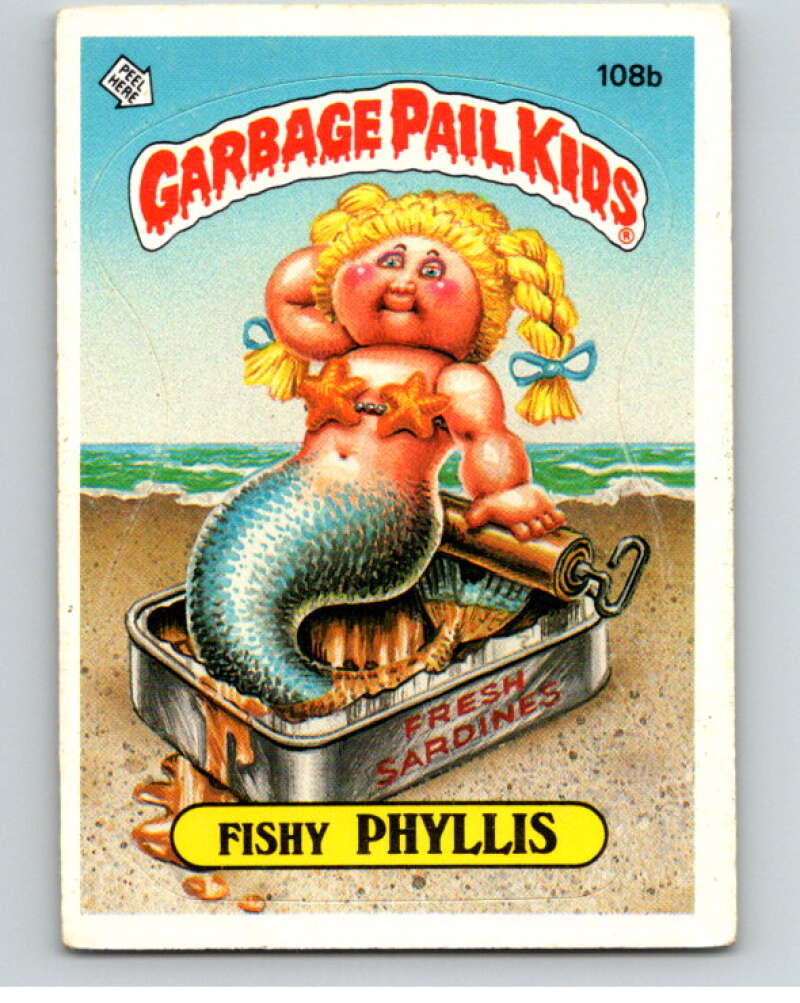 1986 Topps Garbage Pail Kids Series 3 #108b Fishy Phyllis V73016 Image 1