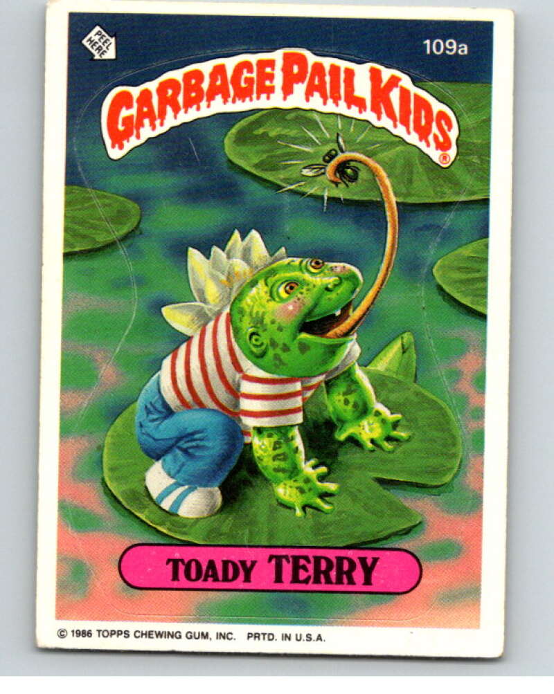 1986 Topps Garbage Pail Kids Series 3 #109a Toady Terry V73017 Image 1