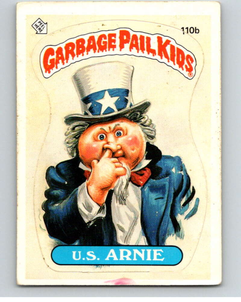 1986 Topps Garbage Pail Kids Series 3 #110b U.S. Arnie V73020 Image 1