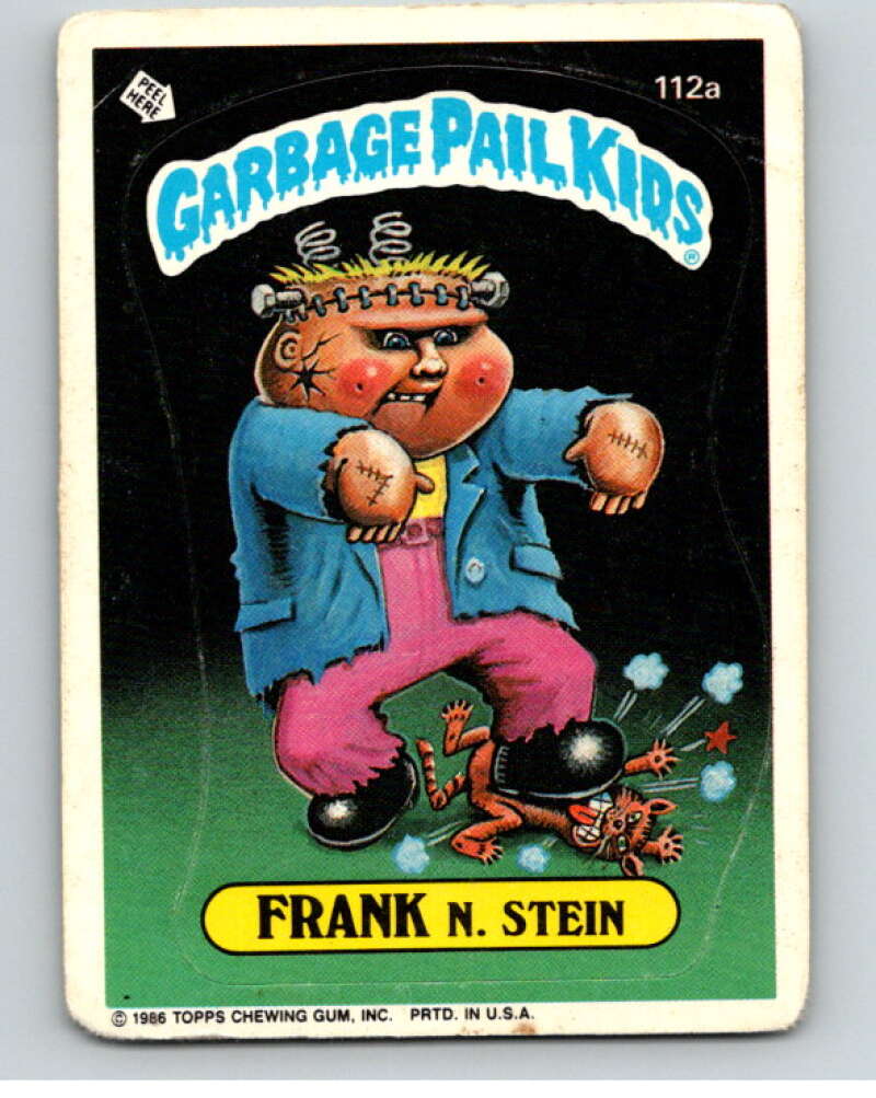 1986 Topps Garbage Pail Kids Series 3 #112a Frank N. Stein V73023 Image 1