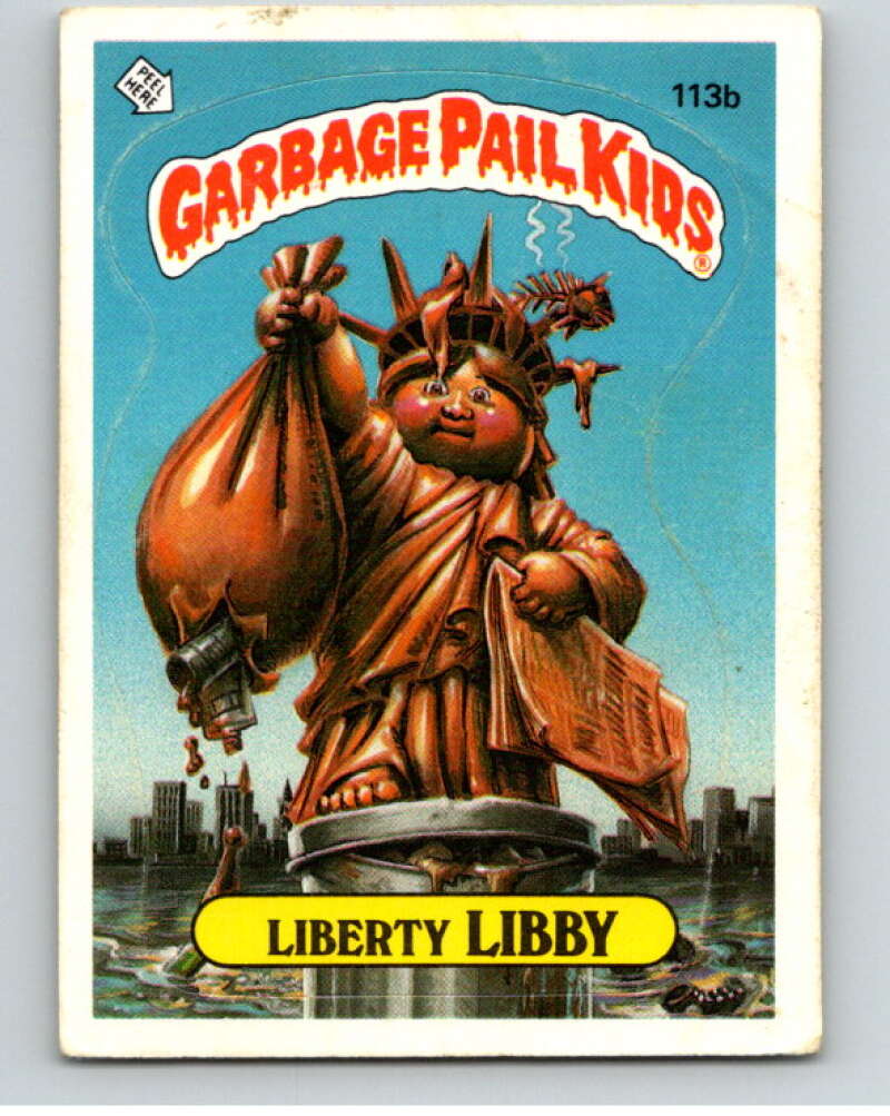 1986 Topps Garbage Pail Kids Series 3 #113b Liberty Libby V73027 Image 1